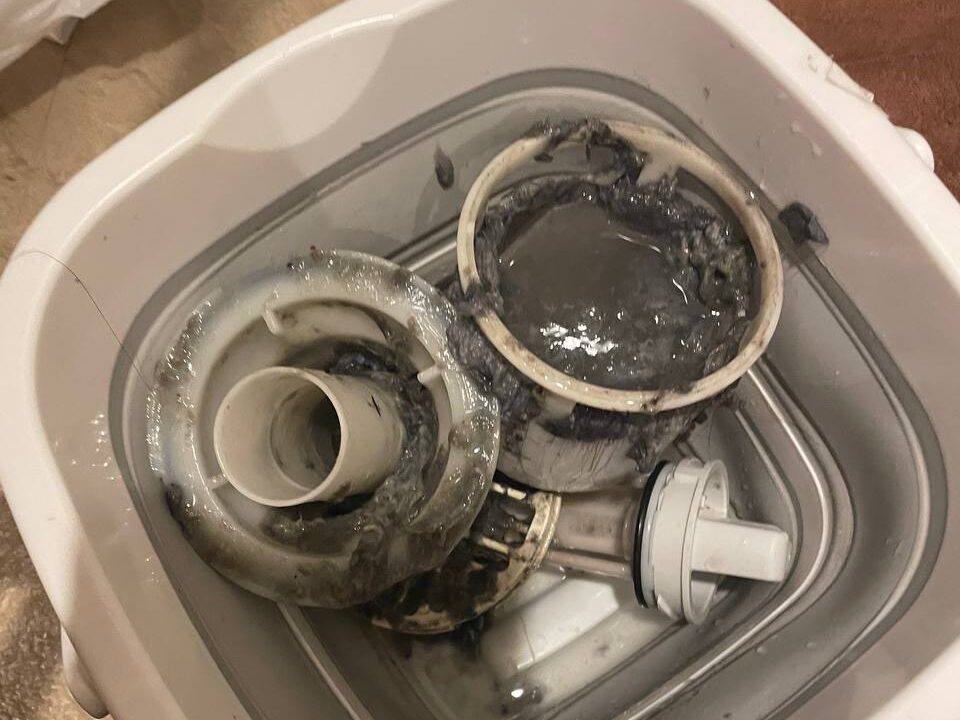 洗濯機の排水口詰まり