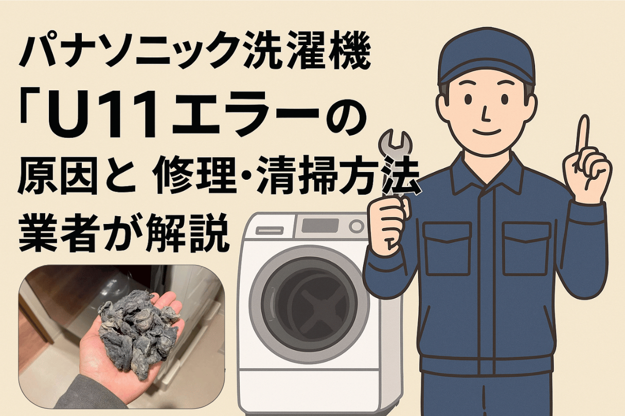 パナソニック洗濯機「U11」エラーの原因と修理・清掃方法を業者が解説 - 家電の達人洗濯機・エアコンのことなら「家電の達人」
