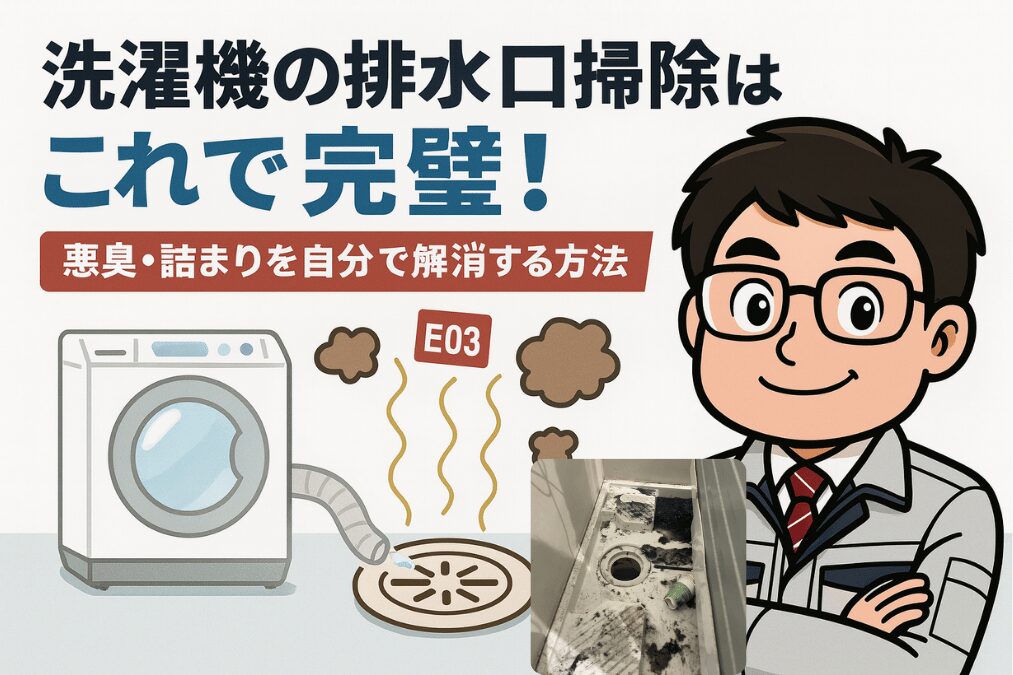 洗濯機の排水口掃除はこれで完璧！悪臭・詰まりを自分で解消する方法 