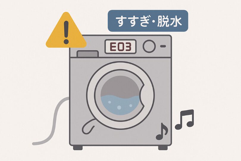 シャープ洗濯機E03エラータイミング