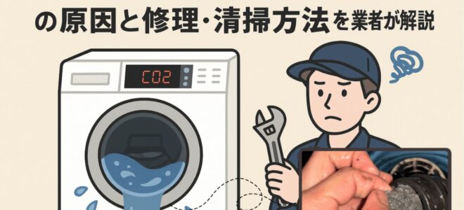 日立洗濯機C02（C2）エラーコード修理カバー写真