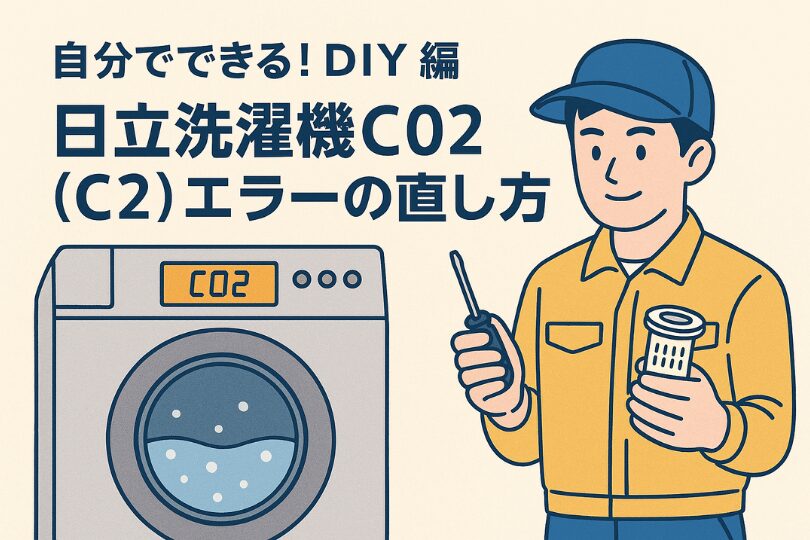 日立洗濯機C02（C2）エラー修理DIY