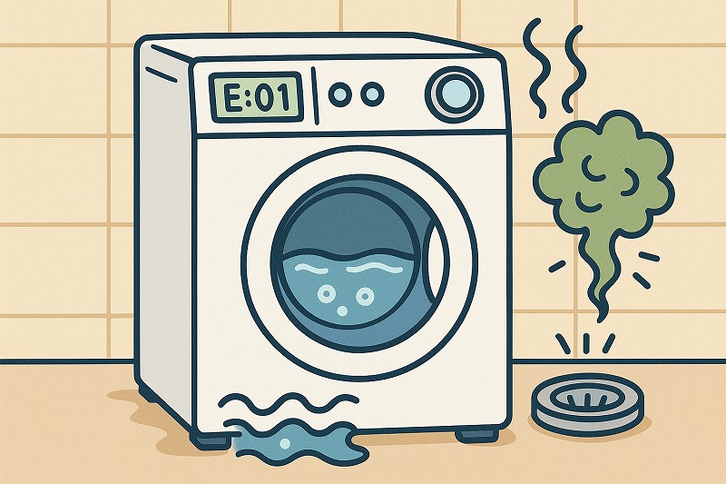 洗濯機の排水口の詰まりサイン