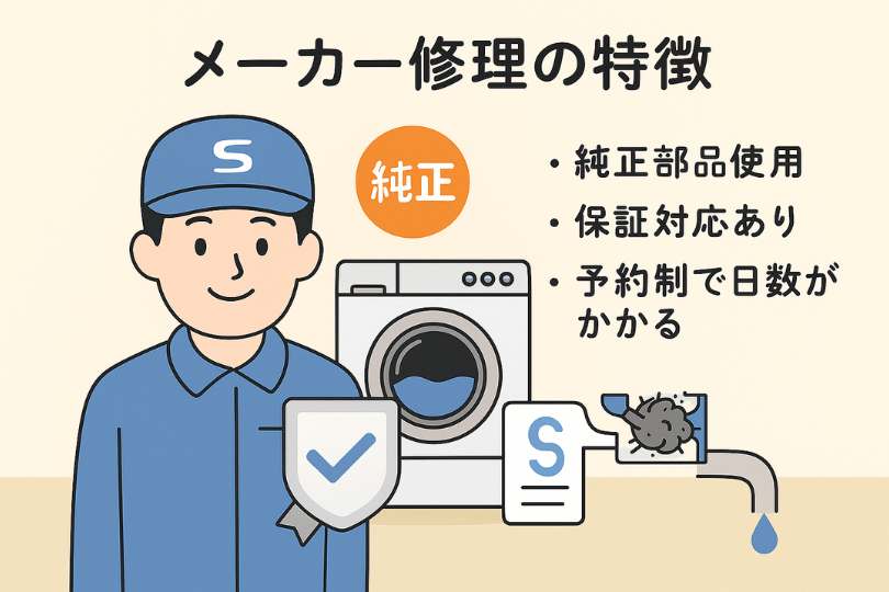洗濯機メーカー修理の特徴