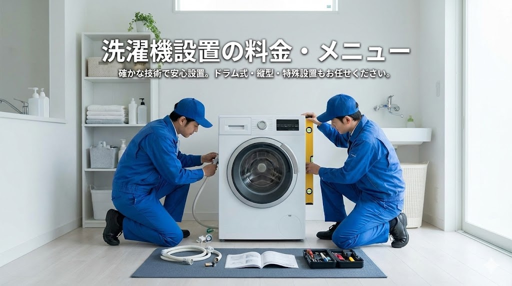 洗濯機設置料金メニュー