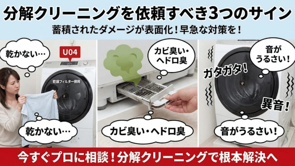 5. 分解クリーニングを依頼すべきタイミングのサイン