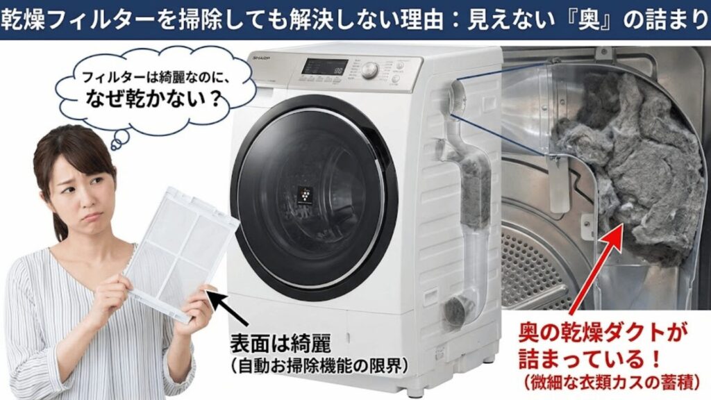 乾燥フィルターを掃除しても解決しない理由