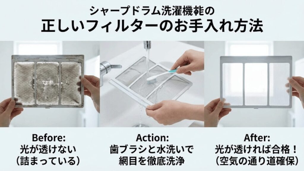 正しいフィルターのお手入れ方法