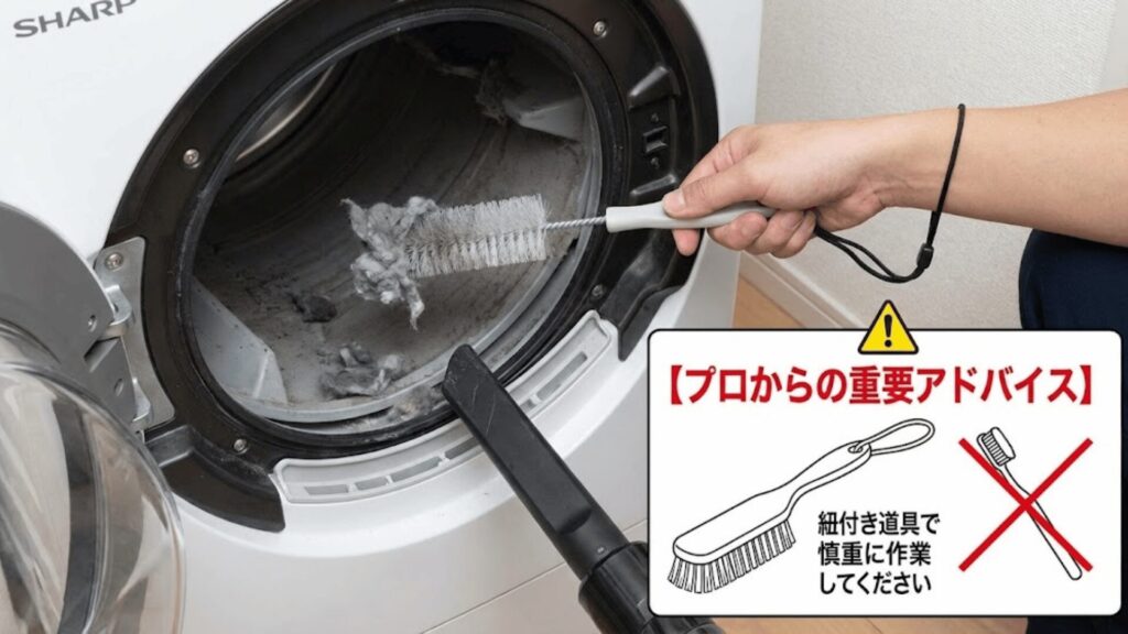 乾燥経路(入り口付近)の簡易清掃