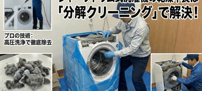シャープドラム式洗濯機の乾燥不良は「分解クリーニング」で解決！ダクトのホコリを徹底除去