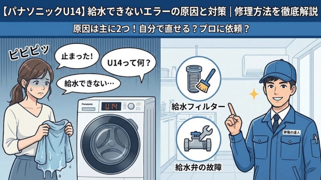 【パナソニックU14】給水できないエラーの原因と対策｜修理方法を徹底解説