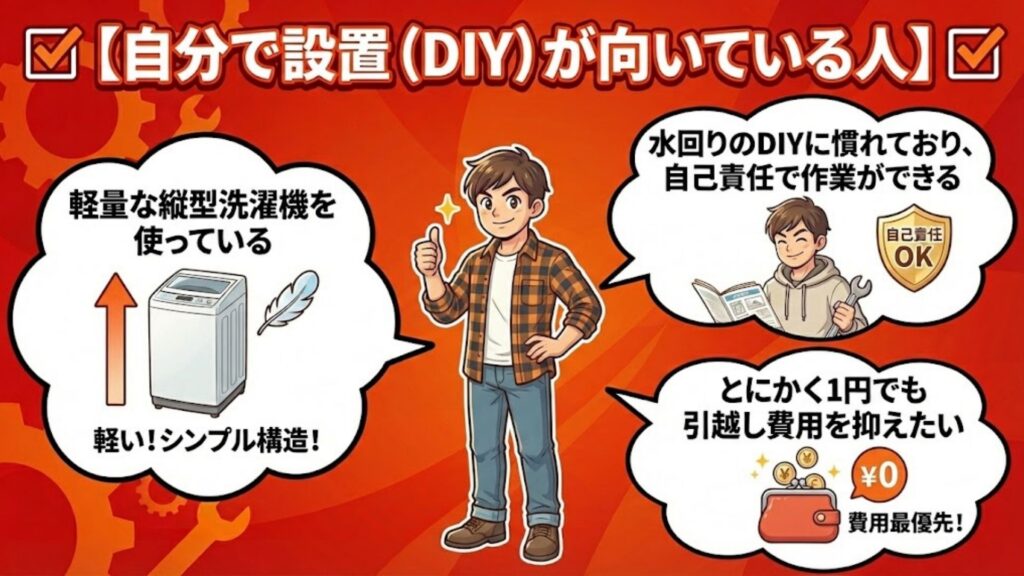 自分で設置（DIY）が向いている人の特徴