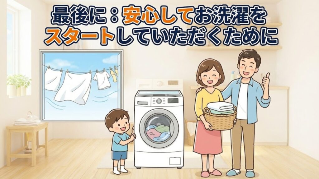 安心してお洗濯をスタートするために