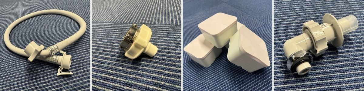 洗濯機の設置・取付に必要な部品の一例