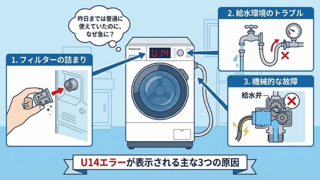 HU14エラーが表示される主な3つの原因