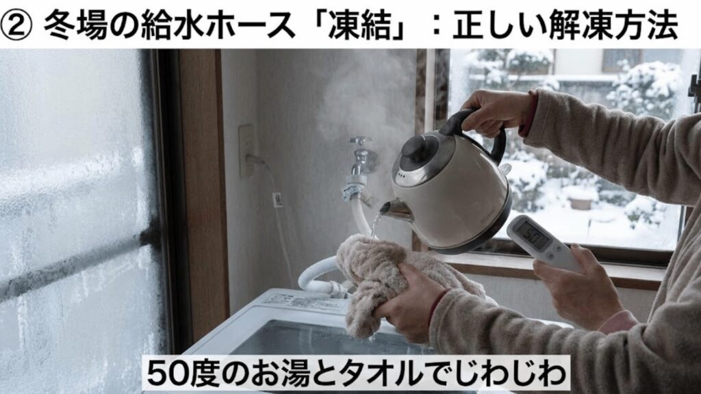 ホース凍結対策画像