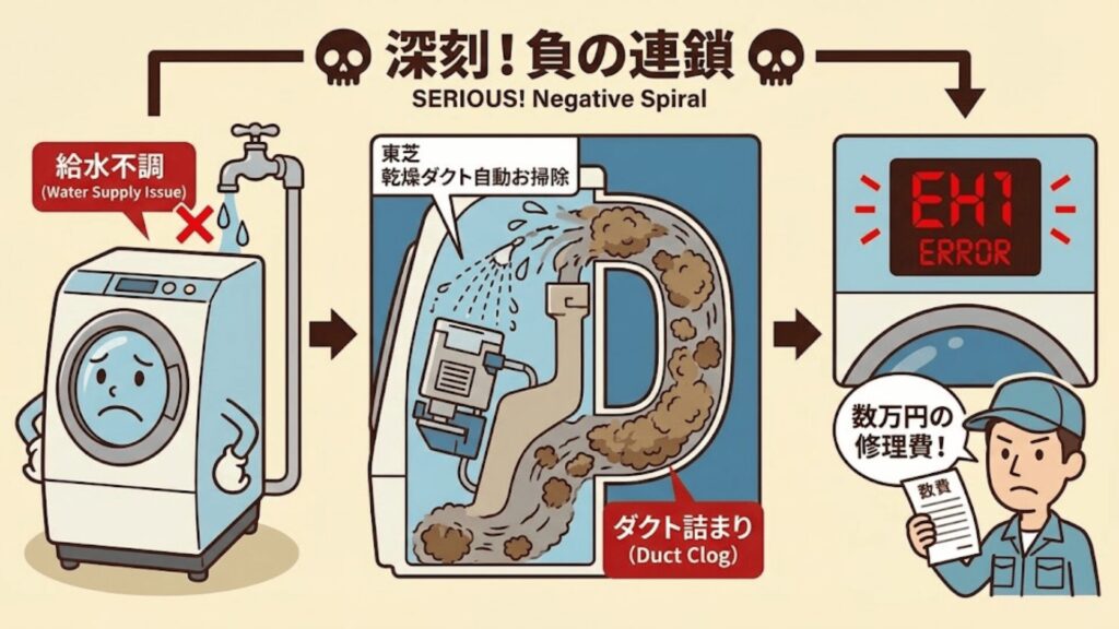乾燥機能への影響画像