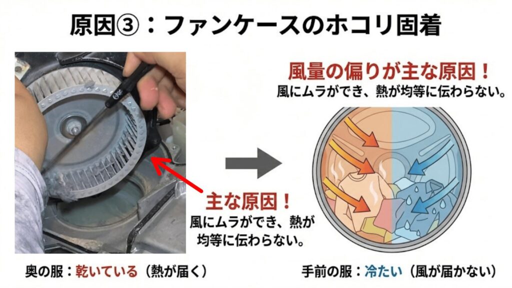 ファンケースの汚れ