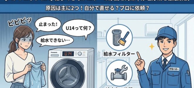 【パナソニックU14】給水できないエラーの原因と対策。修理方法を徹底解説