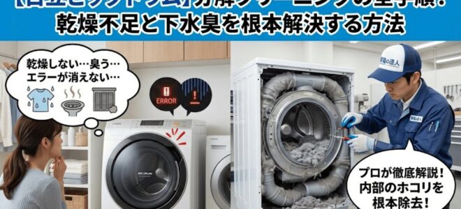 【日立ビッグドラム】分解クリーニングの全手順！乾燥不足と下水臭を根本解決する方法