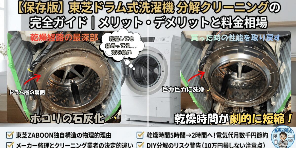 保存版】東芝ドラム式洗濯機分解クリーニングの完全ガイド｜メリット