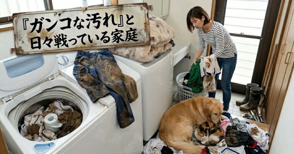 「ガンコな汚れ」と日々戦っている家庭(泥・油・毛)