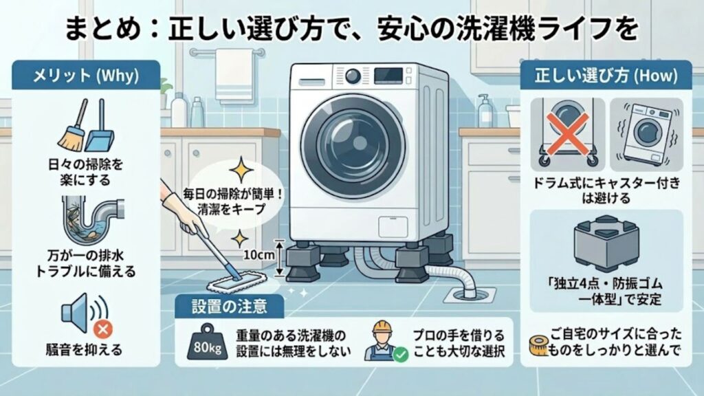 まとめ：正しい選び方で、安心の洗濯機ライフを