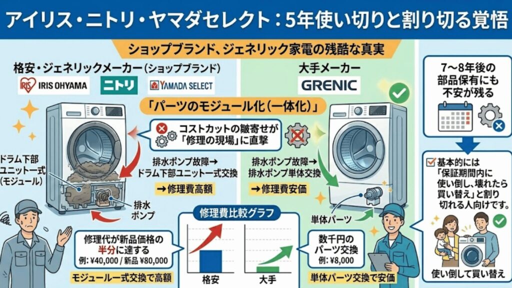 ショップブランド洗濯機のリスク