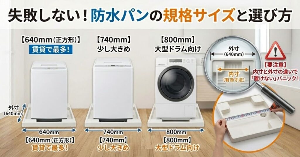 失敗しない!防水パンの規格サイズと選び方