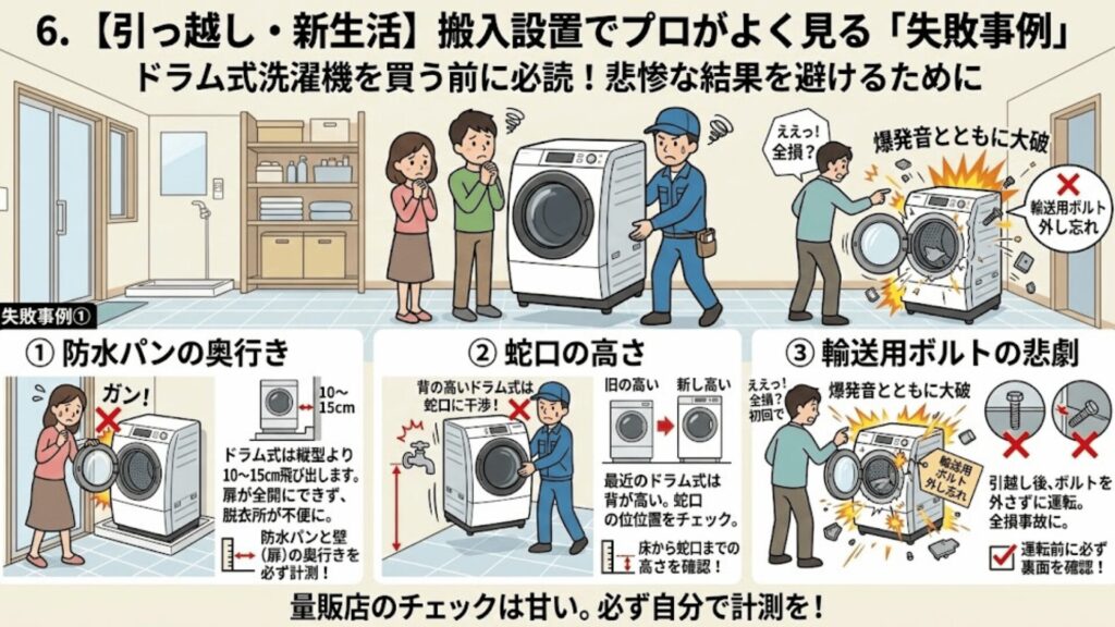 搬入設置トラブル事例