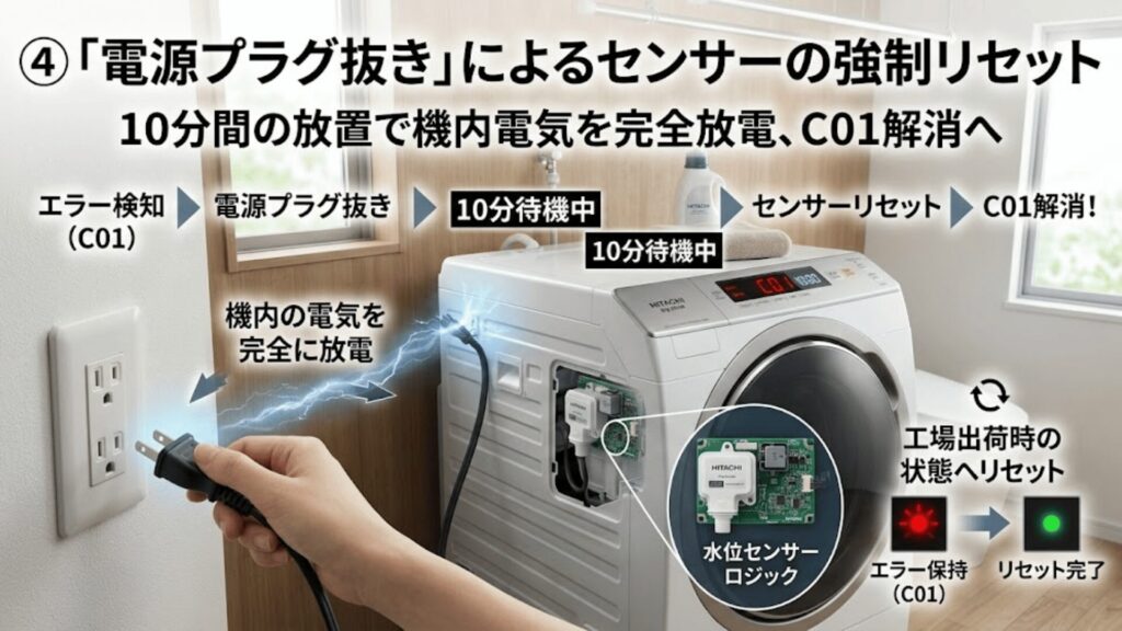 プラグ抜きリセット手順