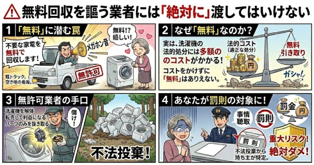 無料回収を謳う業者には「絶対に」渡してはいけない