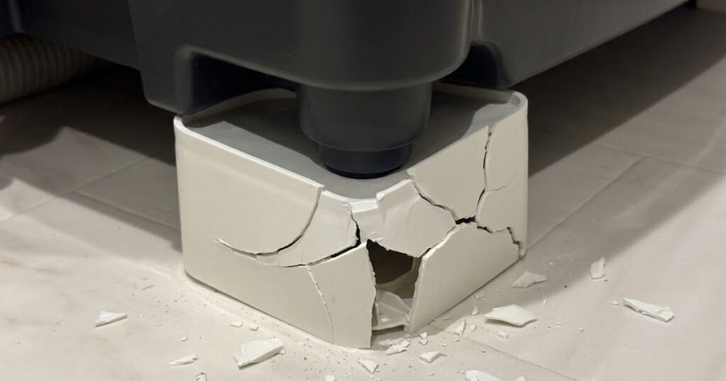 耐荷重不足によるプラスチックの割れ・落下