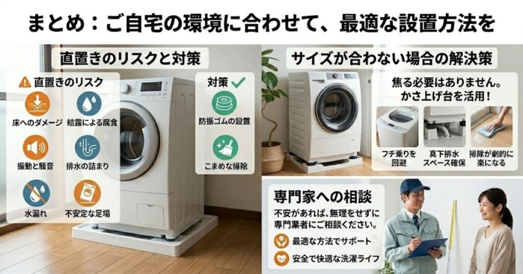 まとめ:ご自宅の環境に合わせて、最適な設置方法を