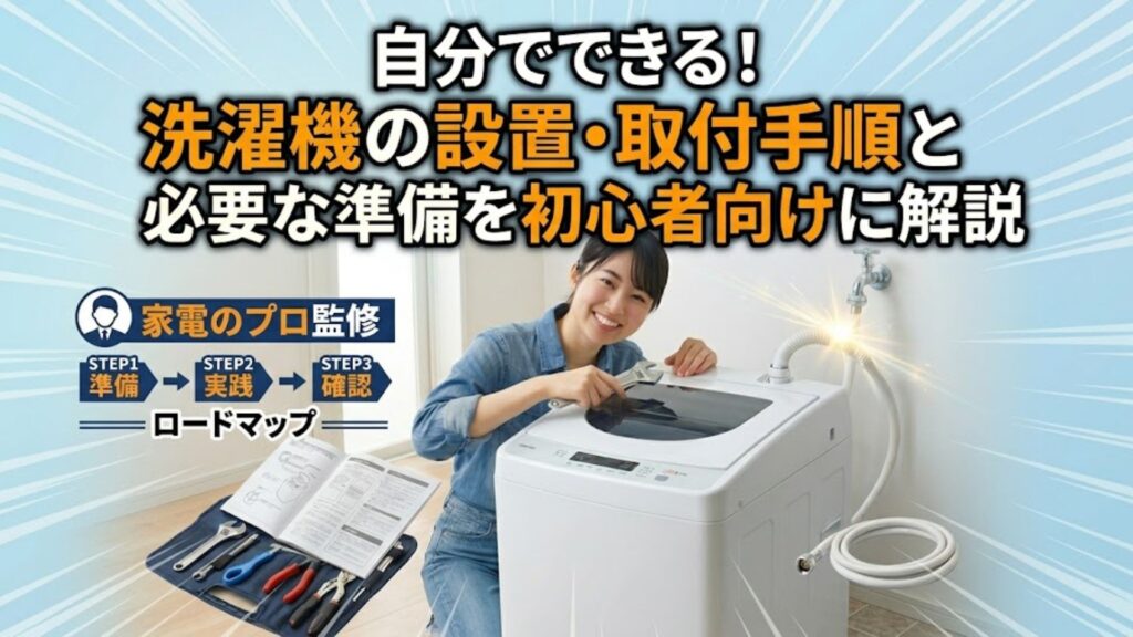 自分でできる!洗濯機の設置・取付手順と必要な準備を初心者向けに解説