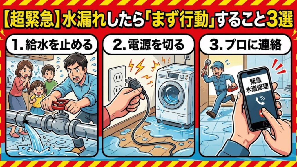 水漏れ時の応急処置