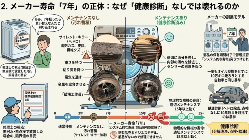 洗濯機のメーカー寿命の真実