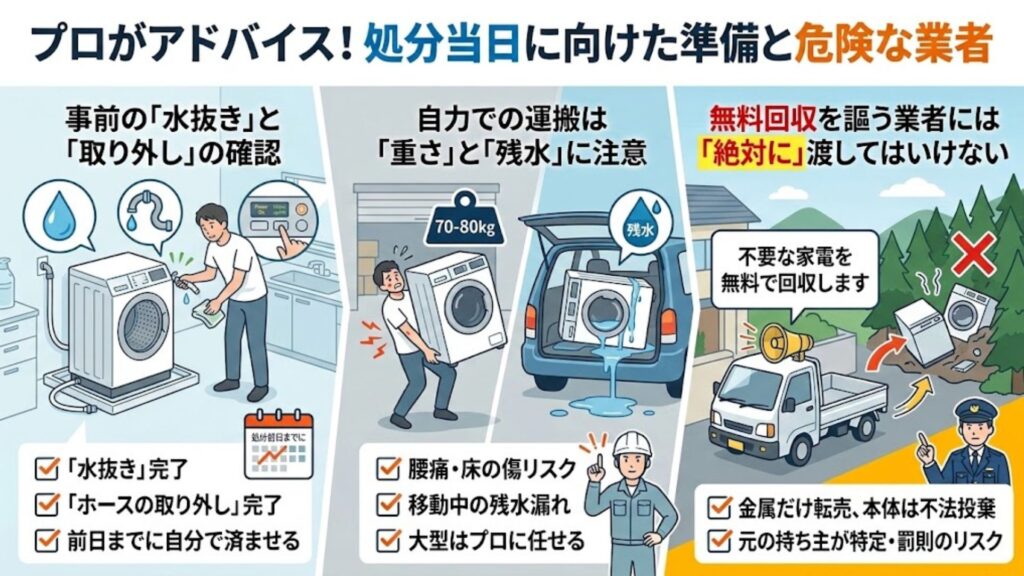 プロがアドバイス!処分当日に向けた準備と危険な業者