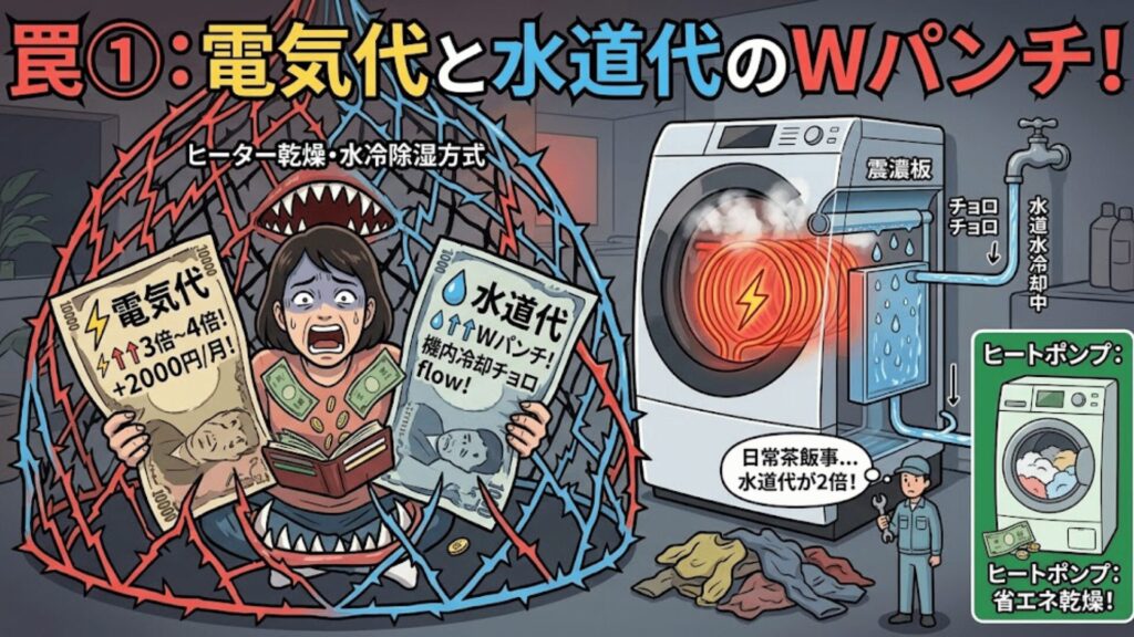 電気代と水道代が跳ね上がる