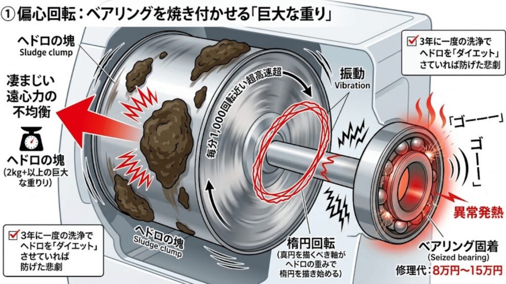 ベアリングとヘドロの負荷関係
