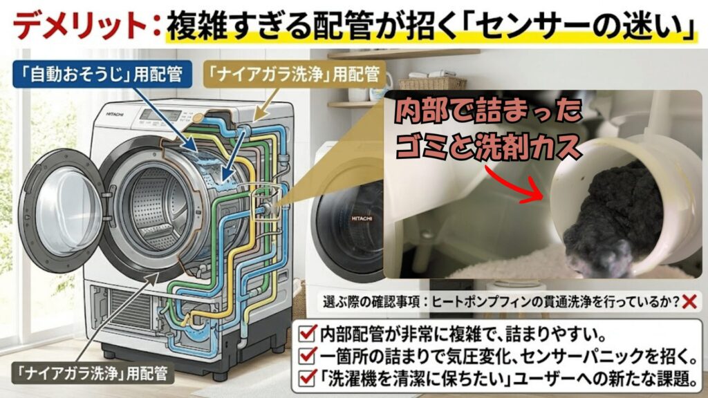 複雑な水路配管の様子