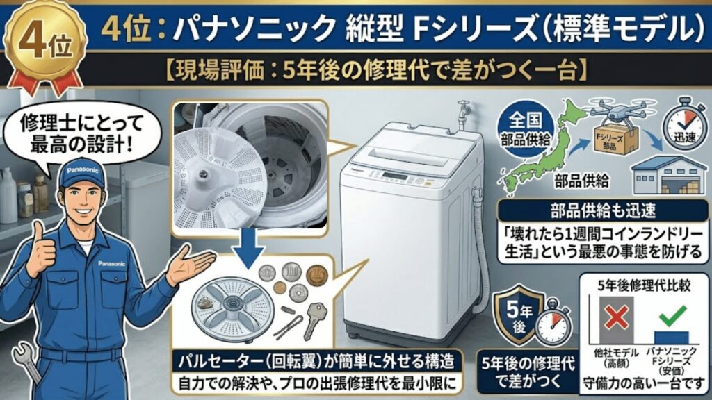パナソニック縦型修理性