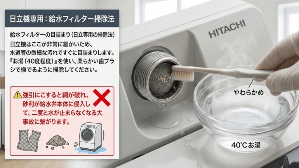 給水フィルターの正しい掃除