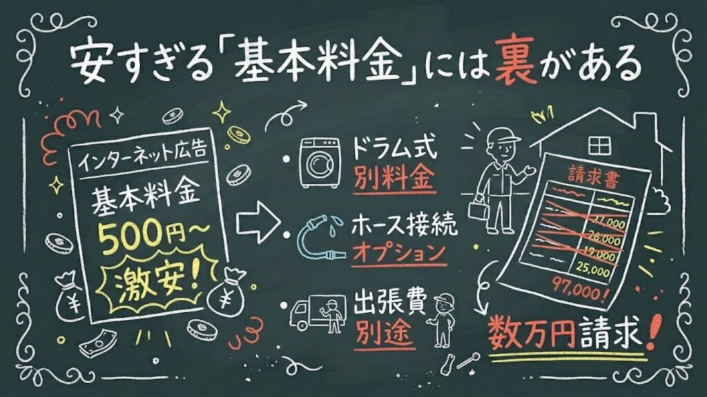 安すぎる基本料金には裏がある