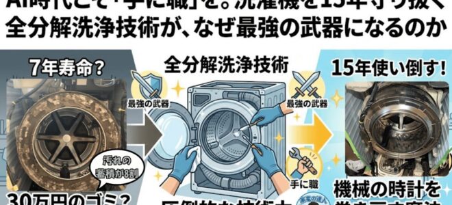 AI時代こそ「手に職」を。洗濯機を15年守り抜く全分解洗浄技術が、なぜ最強の武器になるのか