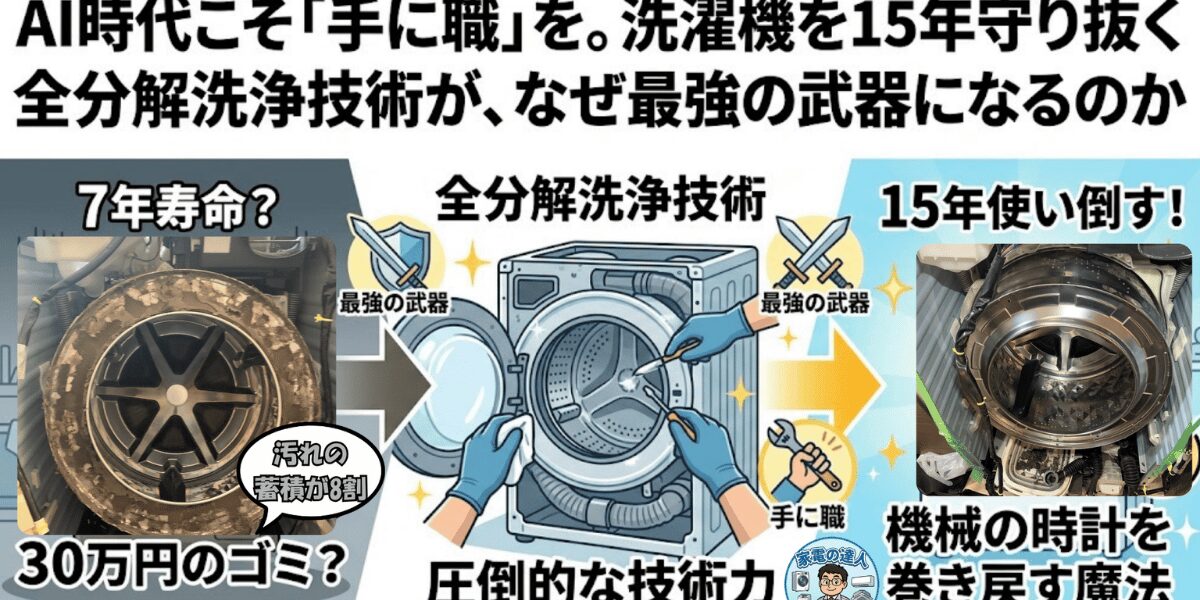 AI時代こそ「手に職」を。洗濯機を15年守り抜く全分解洗浄技術が、なぜ