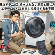 【日立ドラム式】給水されない原因と直し方！エラーC01・C1を自力で解決する全手順
