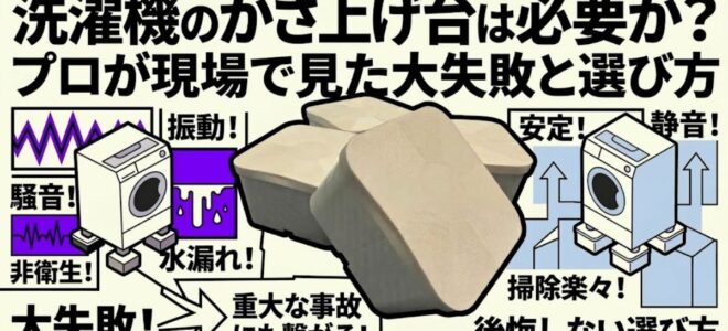 洗濯機のかさ上げ台は必要か？プロが現場で見た大失敗と絶対に後悔しない選び方