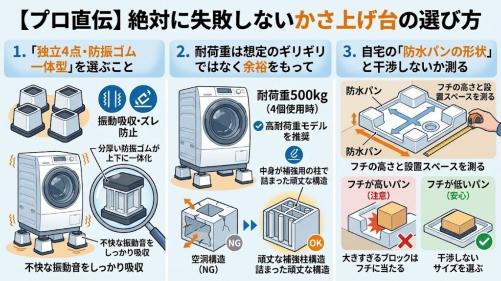 【プロ直伝】絶対に失敗しないかさ上げ台の選び方