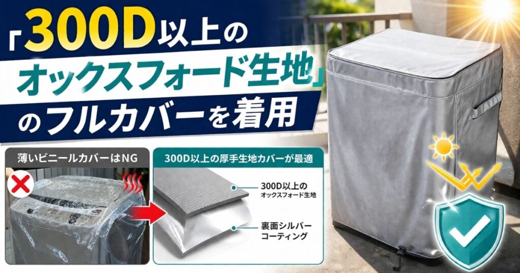 絶対にやるべき「最強の外置き対策」・「300D以上のオックスフォード生地」のフルカバーを着用